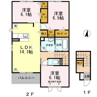クレール桜【2階】の間取り