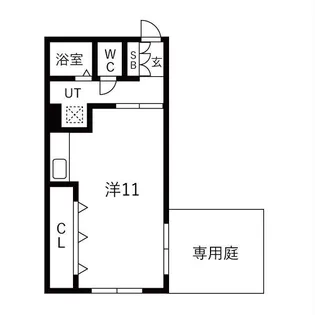 コスモシティ88【1階】の間取り