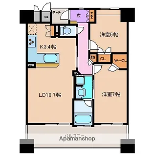 グランステーシア津新町【13階】の間取り