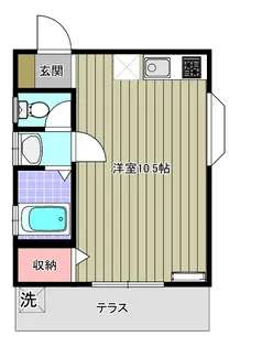 コーポ呉竹【1階】の間取り