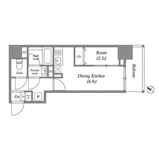 QUALITAS日本橋浜町(クオリタス日本橋浜町)【2階】の間取り