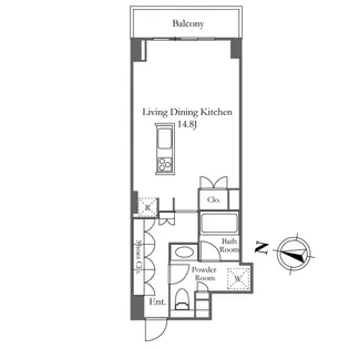 KDXレジデンス恵比寿【2階】の間取り