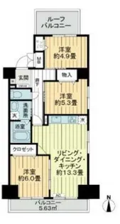 ヴェラハイツ吾妻橋【2階】の間取り