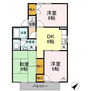 パークサイド吉敷 C棟【2階】の間取り