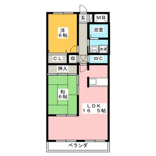 フローラ【3階】の間取り
