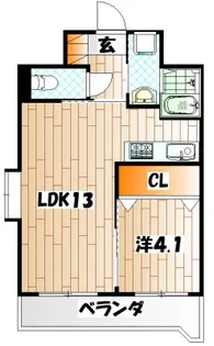 戸畑駅前銀座ビル【2階】の間取り