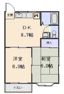 ラ・カーサ・デルソール【2階】の間取り