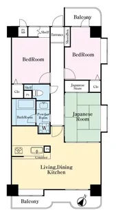 ダイアパレス水戸【2階】の間取り