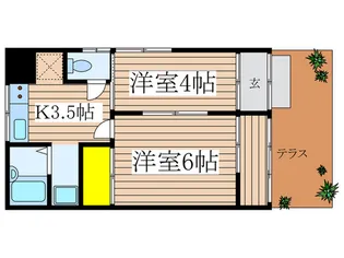 小川西町貸家【1階】の間取り