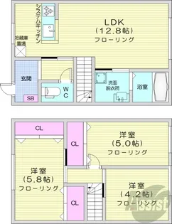 レトアB【1階】の間取り