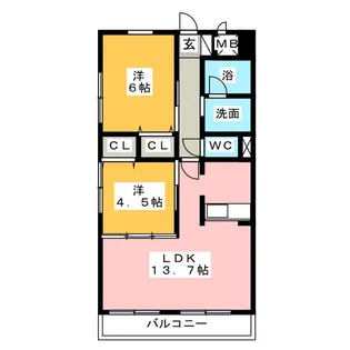 Mother‘s東邦【1階】の間取り