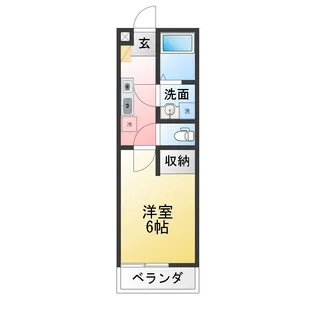 ロクハウス東方【1階】の間取り