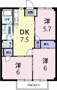 オーキッドSANO・B【2階】の間取り
