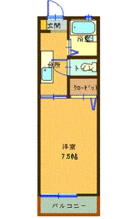 エスパスヴェールC【1階】の間取り