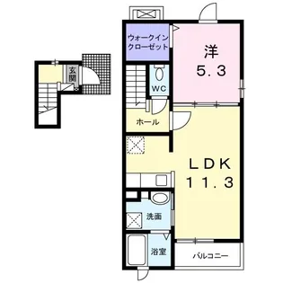 ハピネスベルII【2階】の間取り