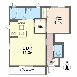 グランドコートA【1階】の間取り