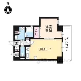 都壱番館三条堀川【5階】の間取り