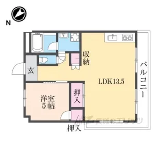 コーポ南生駒【4階】の間取り