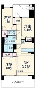 オラリオンサイト2番館【25階】の間取り