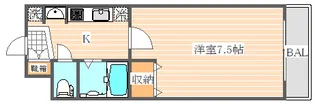 エステムコート博多祇園ツインタワーセカンドステージ【12階】の間取り
