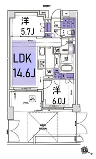 KDXレジデンス横濱紅葉坂【1階】の間取り