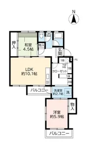 UR東豊中第二【4階】の間取り
