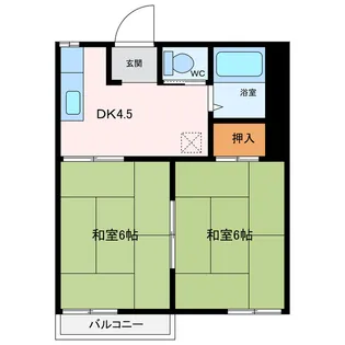 タウニーあけぼの A【1階】の間取り