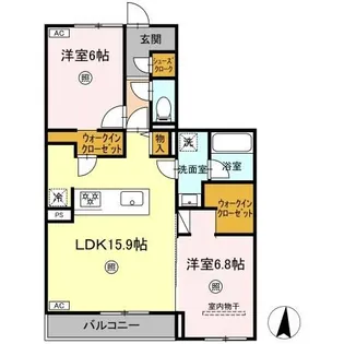 クインス ベル【3階】の間取り