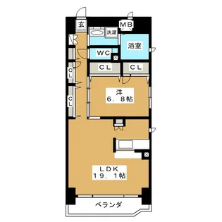 cantik新栄【4階】の間取り