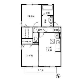リビングタウン新宮 C棟【1階】の間取り