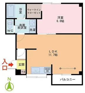 西里レジデンス【2階】の間取り