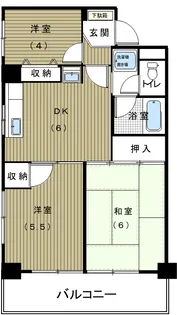 塩野マンション【4階】の間取り