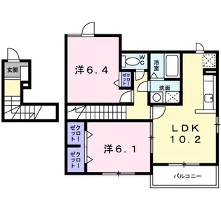 カリーノフィオーレC【2階】の間取り