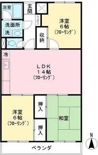 アサヒコーポ【2階】の間取り