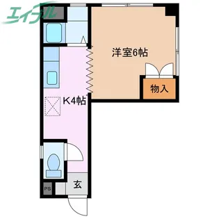 内山マンション【3階】の間取り