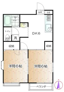 メゾン飛鳥【2階】の間取り