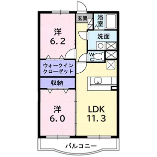 リズ センティア B【3階】の間取り