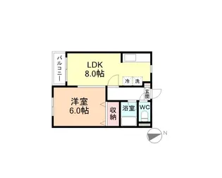 グリーンハイムユー&ユー【2階】の間取り