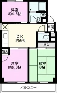 F・Sマンション与野【3階】の間取り