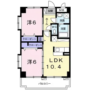 コートドオール パレス【1階】の間取り