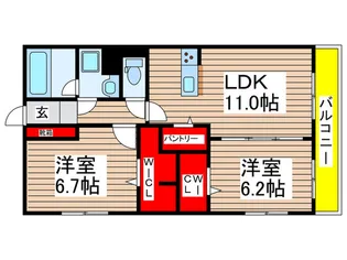 リヴェール・アセットI【2階】の間取り