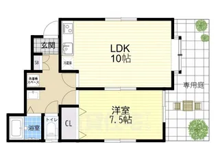クレストユリB棟【1階】の間取り