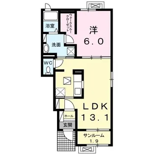 プリム・ヴェールIII【1階】の間取り