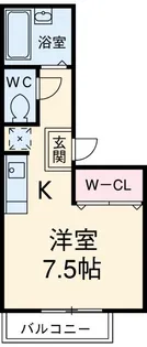 オバタハイツF【2階】の間取り