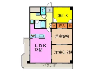 ビアンコート【3階】の間取り