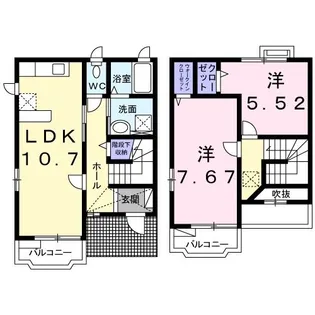 カーサ・ディーオ【1階】の間取り