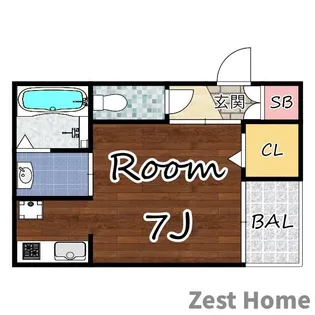CASA出屋敷駅前【1階】の間取り