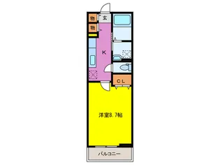 ウエストリヴァー春日町II【2階】の間取り