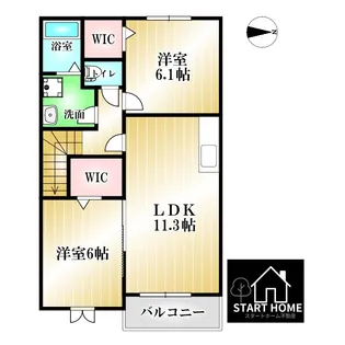 アルフォート藍住【2階】の間取り
