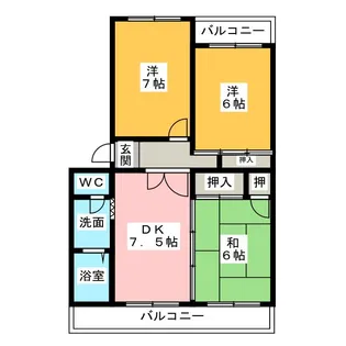 ジュネス和合【3階】の間取り